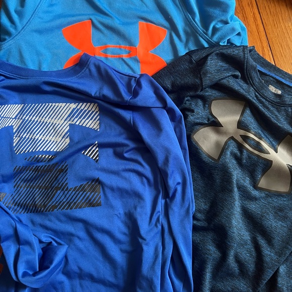 Under Armour Blue and Orange Long Sleeve Tees - Picture 1 of 1